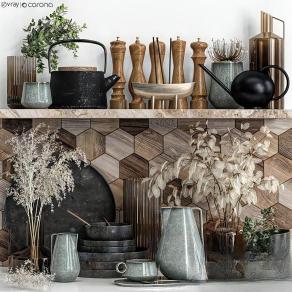 现代厨房用品组合 调味瓶 厨具